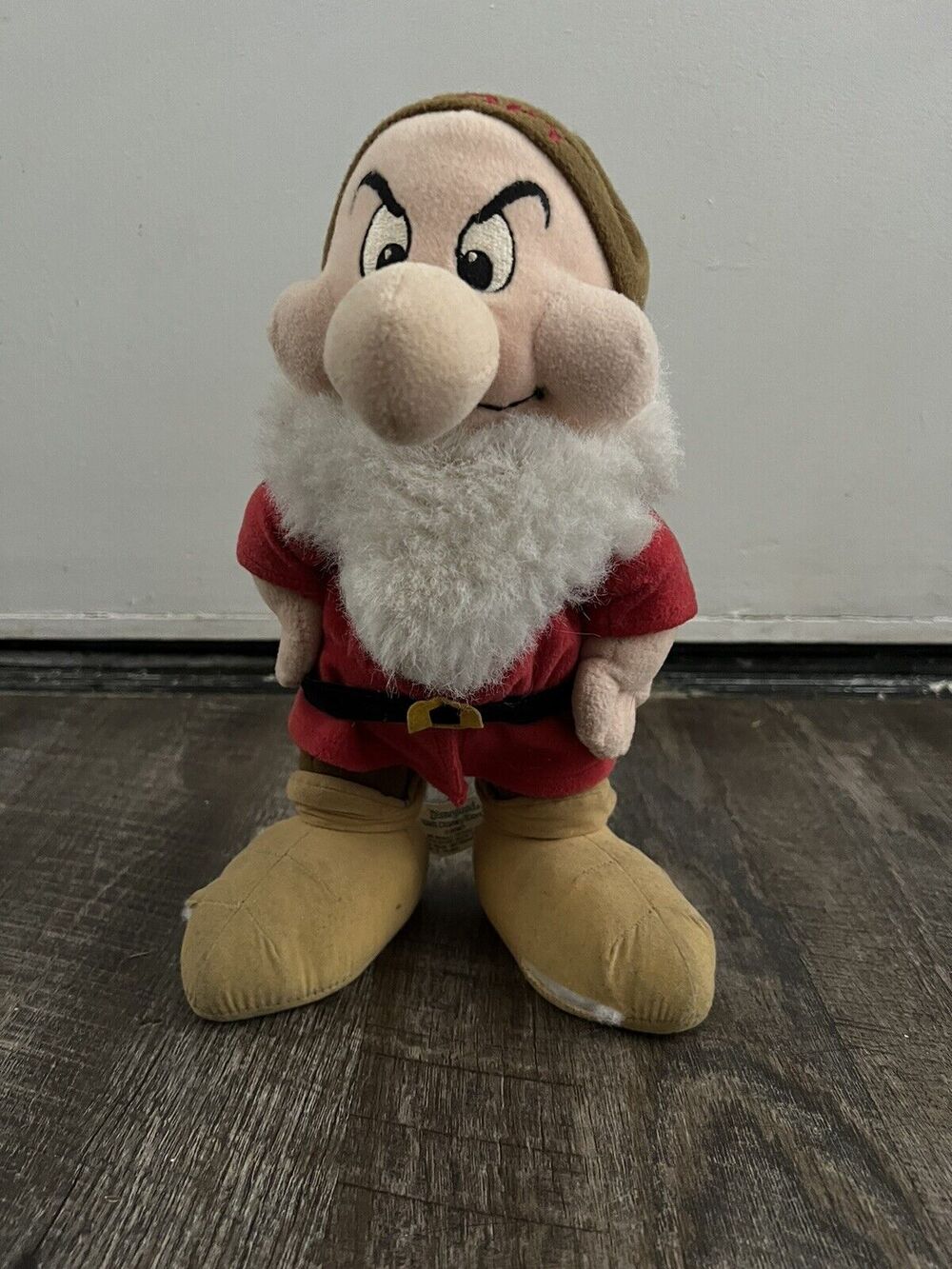Snow White Grumpy Dwarf Plush w/ Tag Vintage Disneyland Paris NOS